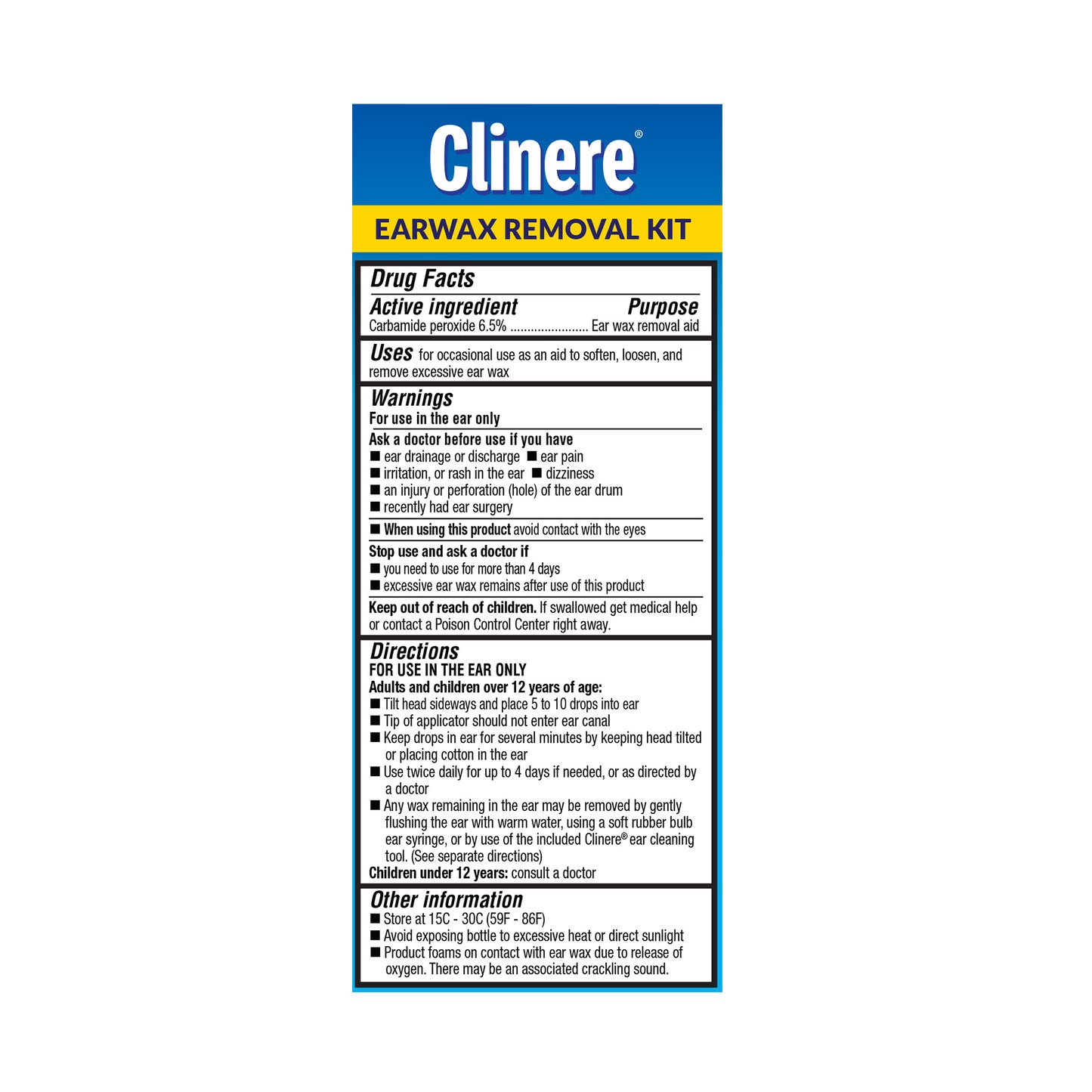 Clinere Earwax Removal Kit, 4 count